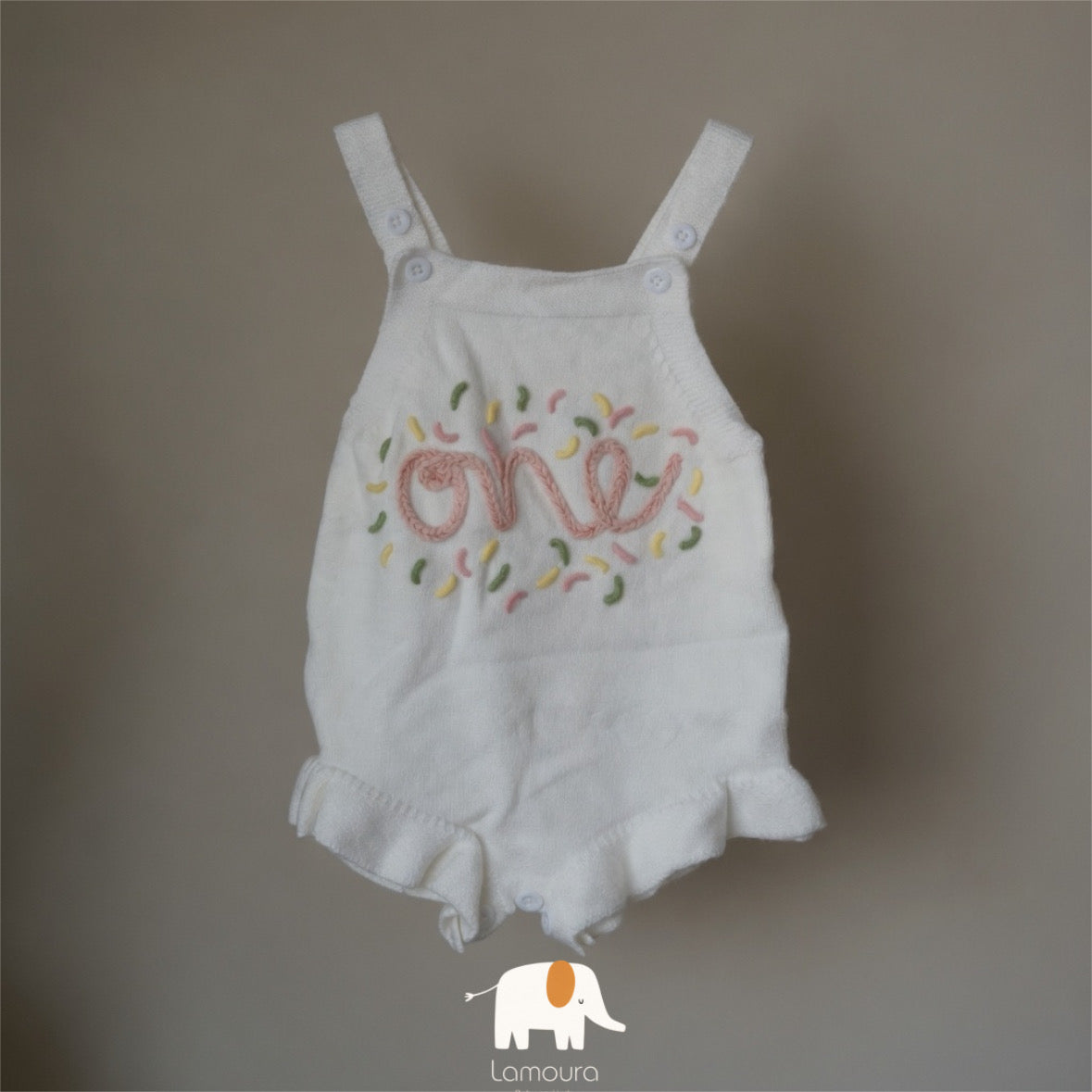 Girls birthday jumpsuit with hairband ملابس يوم الميلاد مع باند